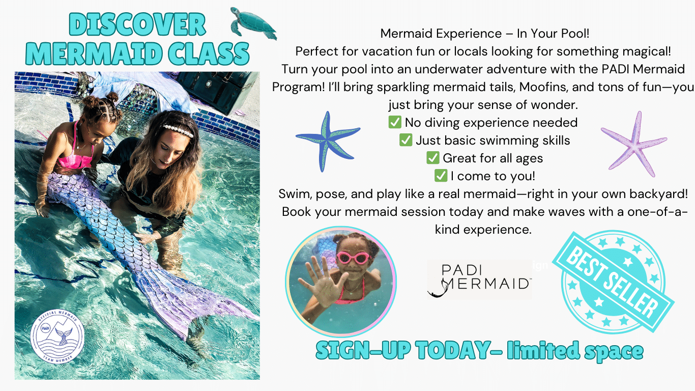Become a Mermaid class experience for kids in South Florida